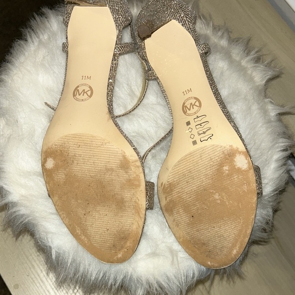 Michael Kors Gold Evening Sandal with Heel - Picture 4 of 7